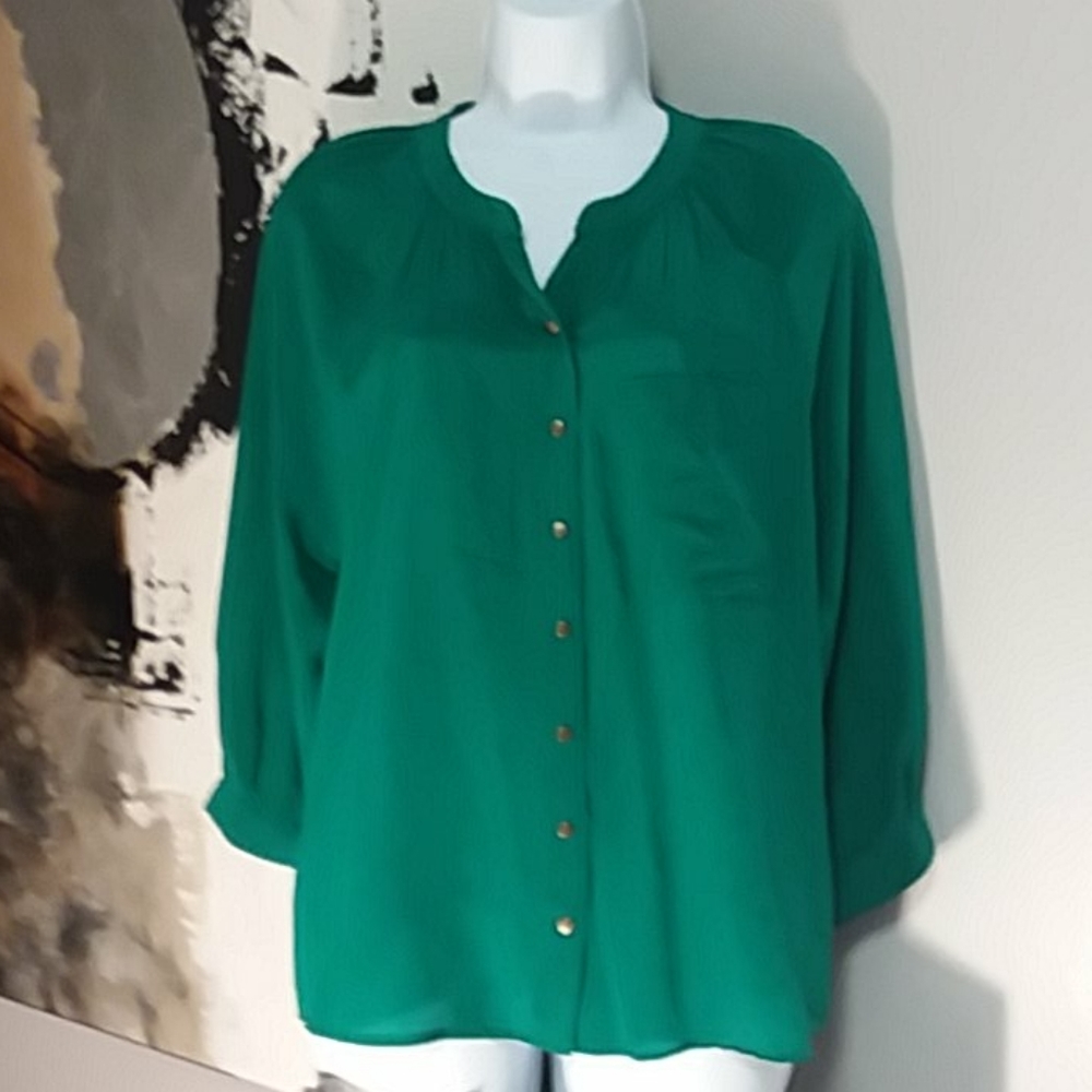 GREYLN SILK BLOUSE XS